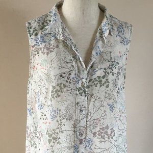 H&M Sheer Floral Blouse